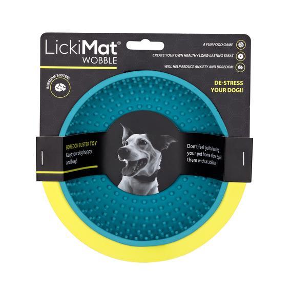 Slow feeder for dogs. LickiMat Wobble blue